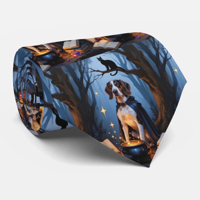 Cravate Peinture de Halloween fantaisiste de Bluetick Coon (Roulé)