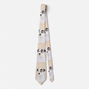 Cravate Peinture de Jack Russell Terrier de pasteur - art