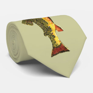 Cravate Peinture de poisson à l'omble de fontaine de Whisk