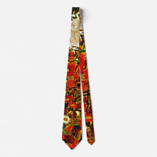 Cravate Peinture Egon Schiele, Champ de fleurs