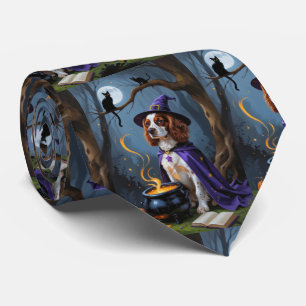 Cravate Peinture fantaisiste de chien Brittany Spaniel pou