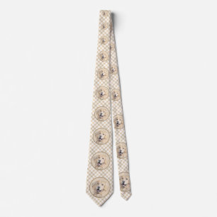 Cravate Peinture Golden Retriever - Joli art original chie