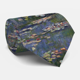 Cravate Peinture impressionniste de Lillies de l'eau de