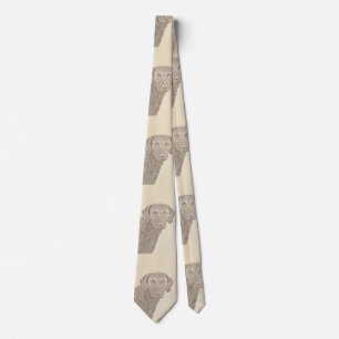 Cravate Peinture originale de chien par Retriever de Chesa