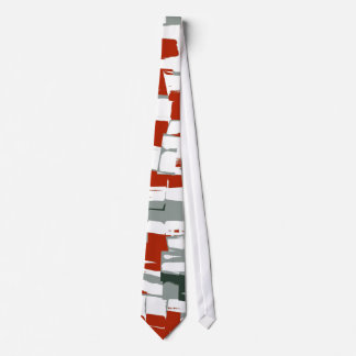 Cravate Peinture rouge noir blanc rétro Art Abstrait