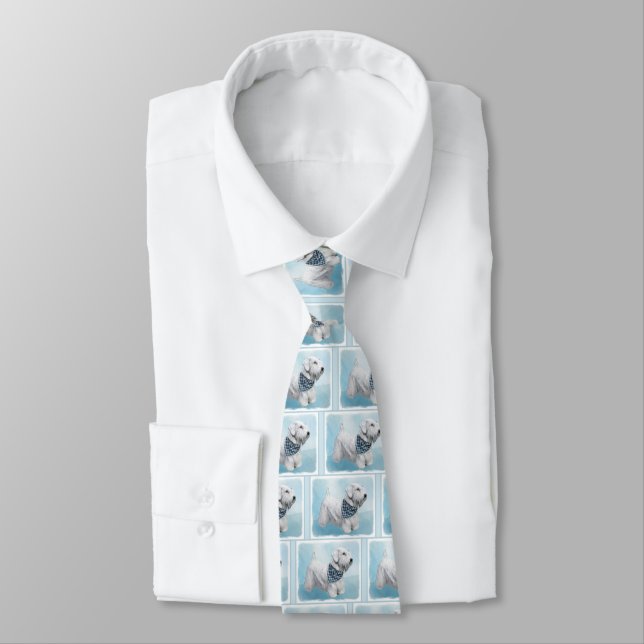 Cravate Peinture Sealyham Terrier - Cute Original Chien Ar (Attaché)