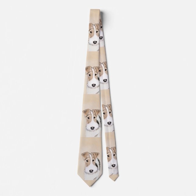 Cravate Peinture Terrier de Renard de fil - Cute Original  (Devant)