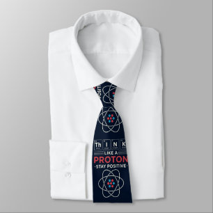 Cravate Pense comme un proton Papa chimiste nerd