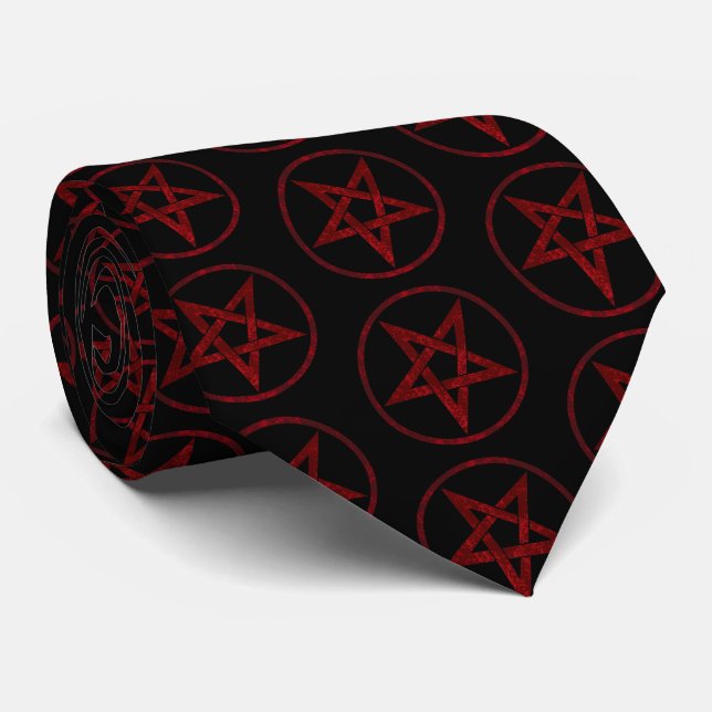 Cravate Pentagram Red Devil (Roulé)