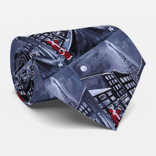 Cravate Père Noël à Paris Tableau d'Alfred Fox