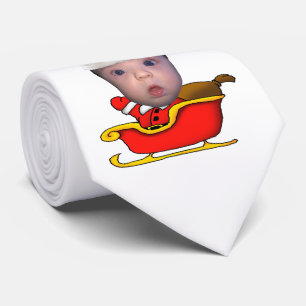 Cravate Père Noël bébé le soir de Noël