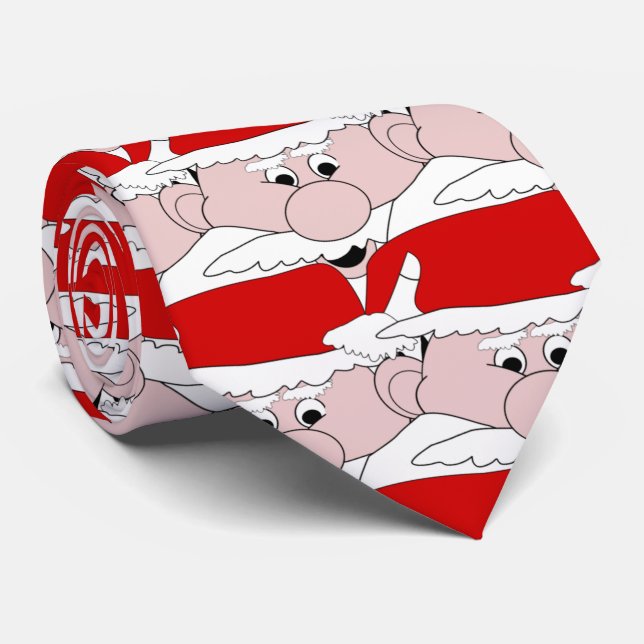 Cravate Père Noël Design Noël (Roulé)