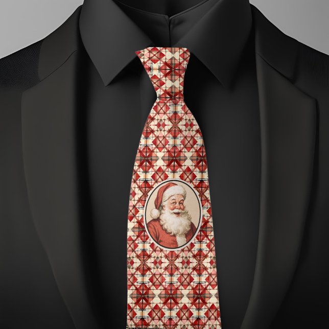 Cravate Père Noël Rétro Noël (Créateur téléchargé)