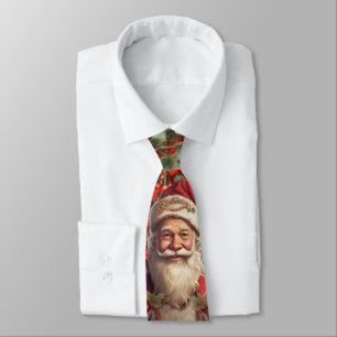 Cravate Père Noël vintage Saint Nicolas Noël