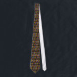 Cravate Périodique élémentaire (sombre)<br><div class="desc">Modèle cravate à image plate</div>