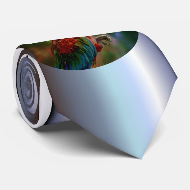 Cravate Perroquet coloré (Roulé)