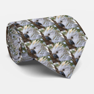Cravate Perroquet de Cockatoo australien blanc,