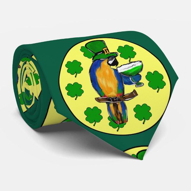 CRAVATE PERROQUET ST. PATTY (Roulé)
