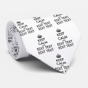 Cravate Personalized KEEP CALM and YOUR TEXT