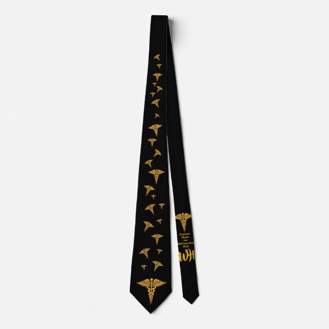 Cravate Personalized Physician's Caduceus Neck Tie (Devant)
