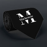 Cravate Personnalisé Personnalisé Fait Monogramme<br><div class="desc">Cravate Monogramme personnalisée sur mesure de Ricaso - ajoutez votre propre monogramme / initiale et nom à ce cravate personnalisable (disponible en d'autres couleurs en magasin)</div>