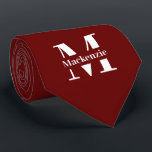 Cravate Personnalisé Personnalisé Fait Monogramme<br><div class="desc">Cravate Monogramme personnalisée sur mesure de Ricaso - ajoutez votre propre monogramme / initiale et nom à ce cravate personnalisable (disponible en d'autres couleurs en magasin)</div>