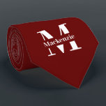 Cravate Personnalisé Personnalisé Fait Monogramme<br><div class="desc">Cravate Monogramme personnalisée sur mesure de Ricaso - ajoutez votre propre monogramme / initiale et nom à ce cravate personnalisable (disponible en d'autres couleurs en magasin)</div>