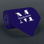 Cravate Personnalisé Personnalisé Fait Monogramme<br><div class="desc">Cravate Monogramme personnalisée sur mesure de Ricaso - ajoutez votre propre monogramme / initiale et nom à ce cravate personnalisable (disponible en d'autres couleurs en magasin)</div>