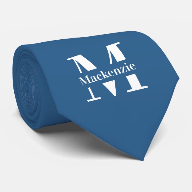 Cravate Personnalisé sur mesure Monogrammé (Roulé)