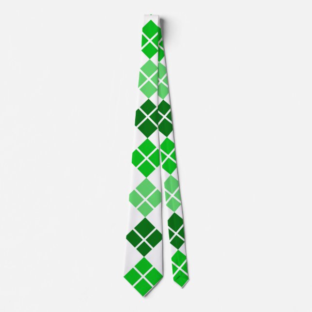 Cravate personnalisée Jacquard vert (Devant)