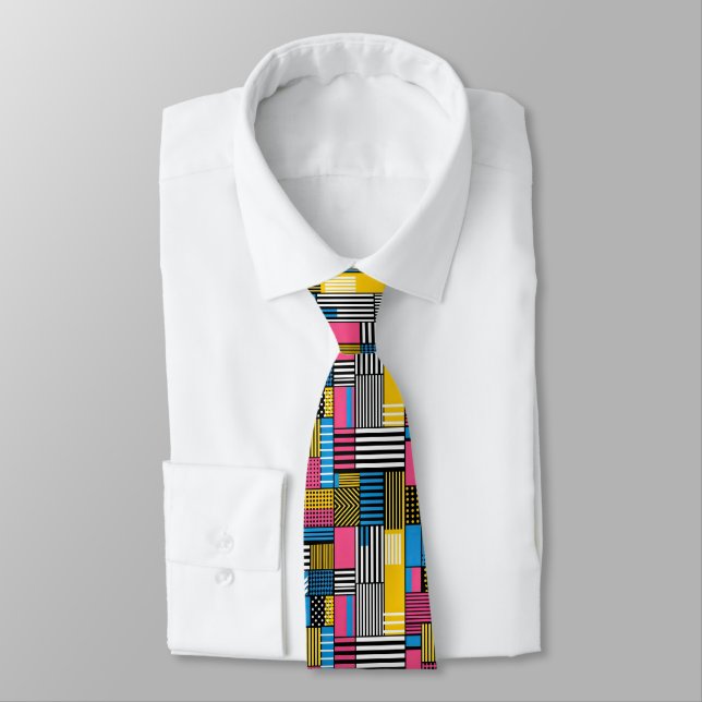 Cravate personnalisée Rétro 80 – Élégante Mode (Attaché)