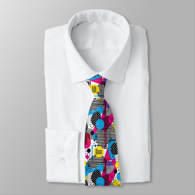 Cravate personnalisée Rétro 80s – Mode Élégante (Attaché)