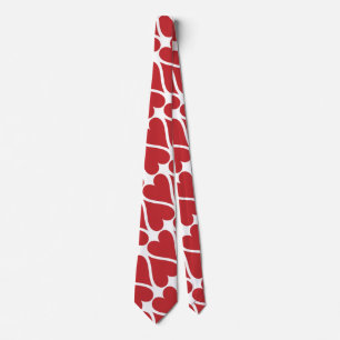 Cravate Personnaliser Red Hearts