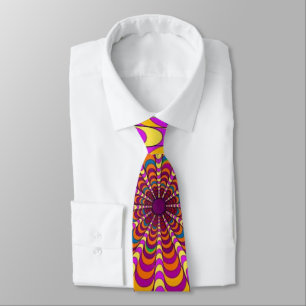 Cravate Personnaliser un motif de boucles colorées