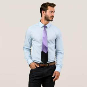 Cravate Pétales de fleurs violettes Ultra violet noir