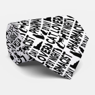 Cravate Pharmacien Amoureux des chats