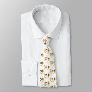 Cravate Phi Chi Theta Grecques avec Couronne