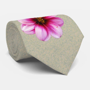 Cravate Photo botanique de dahlia de rose de fleur