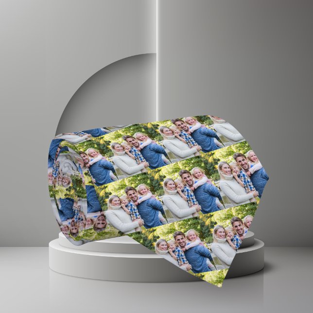 Cravate Photo de famille de Noël personnalisée (Créateur téléchargé)