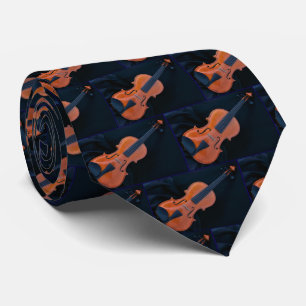Cravate Photo de violon en gros plan