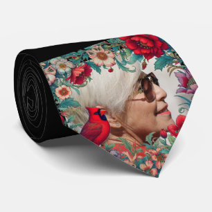 Cravate PHOTO funéraire du cardinal rouge