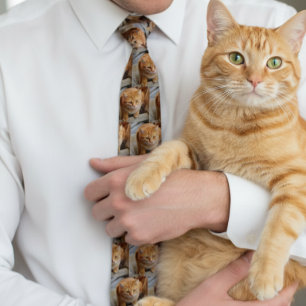 Cravate Photo personnalisée de chat et chien de compagnie