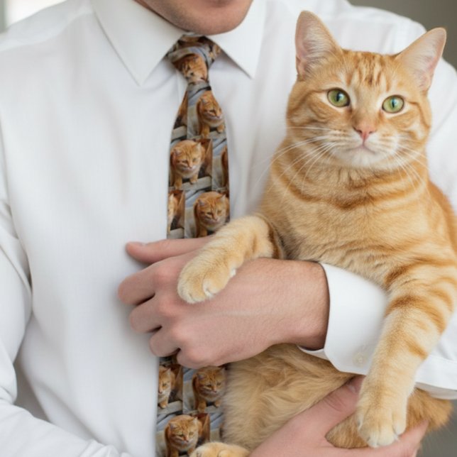Cravate Photo personnalisée de chat et chien de compagnie (Créateur téléchargé)