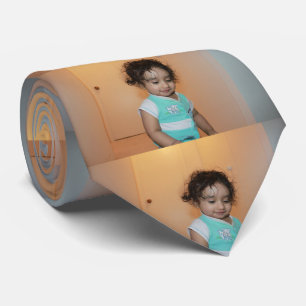 Cravate Photo personnalisée Famille bébé Enfants papa Cade