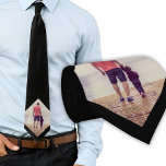 Cravate Photo personnalisée noire<br><div class="desc">Cravate photo personnalisé noir. Un cadeau parfait pour un père ou un grand-père le jour du Père,  l'anniversaire ou Noël.</div>