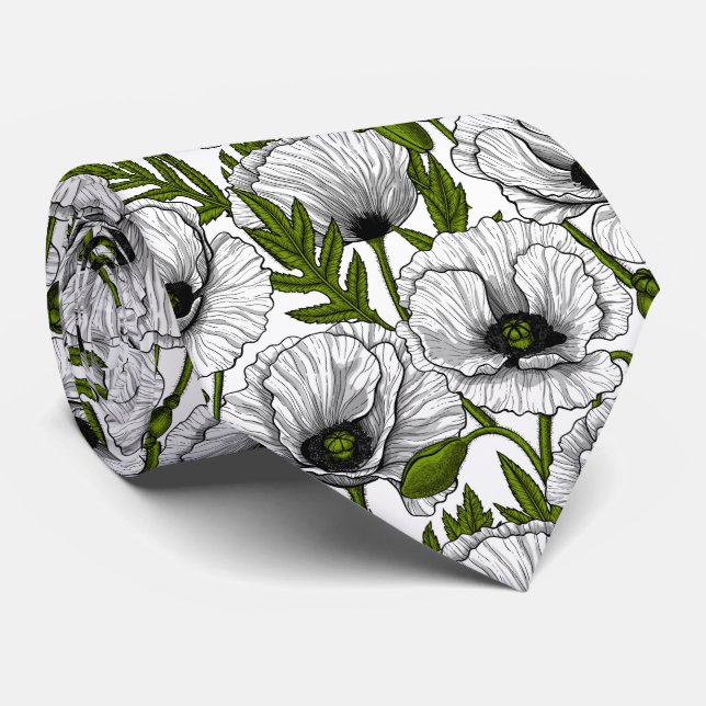 Cravate Photos blanches sur blanc (Roulé)