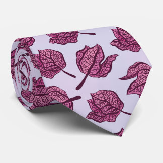 Cravate Physalis rose Fleur Motif Pastel Botanique