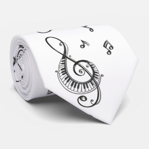 cravate "PIANO MUISCAL NOTES GALORE"