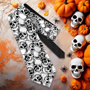 Cravate Pièce de crâne Oeil rouge ID222