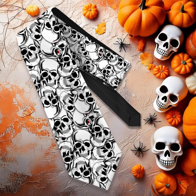 Cravate Pièce de crâne Oeil rouge ID222 (Créateur téléchargé)